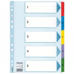 Przek.ESSELTE Mylar kar. 1-5  A4 261348